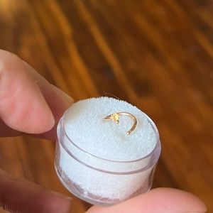 Sleeping Goddess Fixed Gem Ring with Citrine (I think!) in 14k Rose Gold